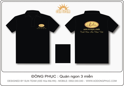 Áo đồng phục Polo mẫu Quán Ngon 3 Miền