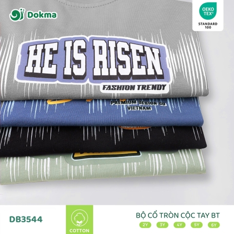 Bộ cổ tròn cộc tay bé trai Dokma