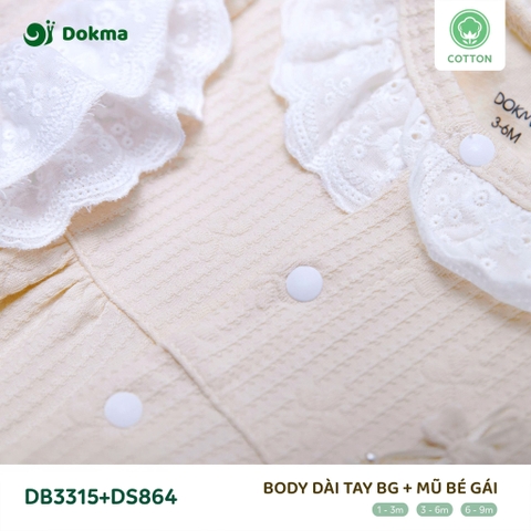 Body Dài Tay + Mũ Bé Gái
