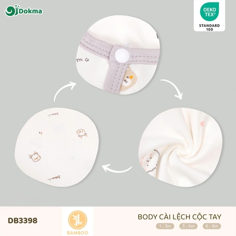 Body cài lệch cộc tay
