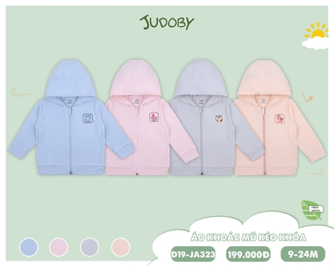 JA323 Áo khoác mũ kéo khóa JUDOBY (9-24M)