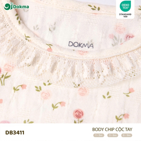 Body chip cộc tay bé gái Dokma