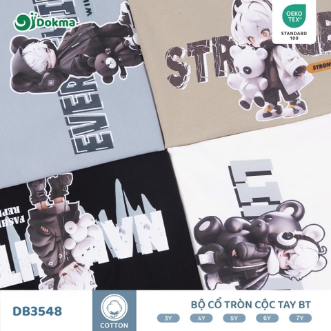 Bộ cổ tròn cộc tay bé trai Dokma
