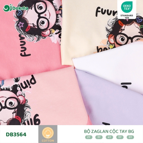 Bộ zaglan cộc tay bé gái (2-6Y)