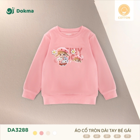 Áo Cổ Tròn Dài Tay Bé Gái