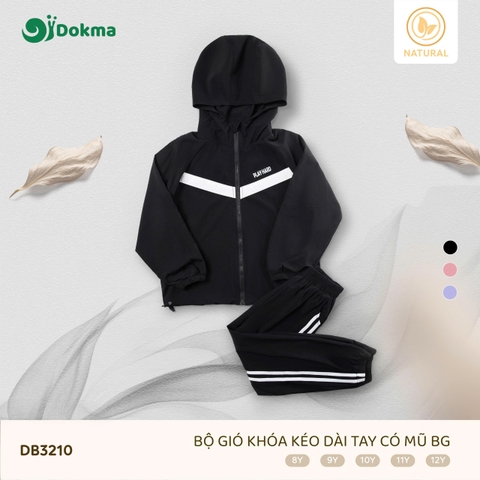 Bộ gió khoá kéo dài tay có mũ BG