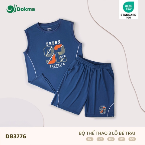 Bộ thể thao 3 lỗ bé trai Dokma