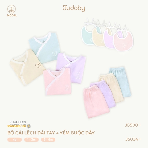 Bộ cài lệch dài tay + Yếm buộc dây