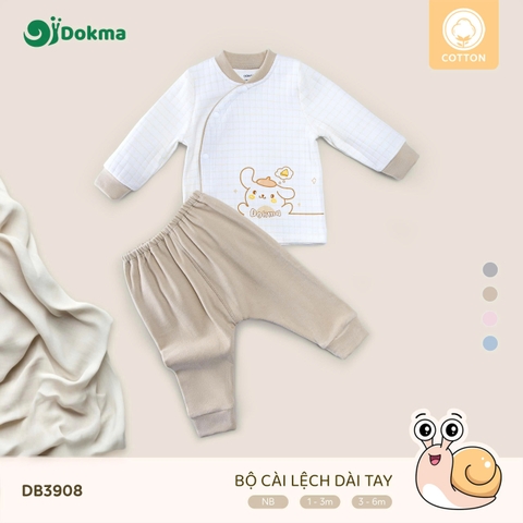 Bộ cổ cài lệch dài tay