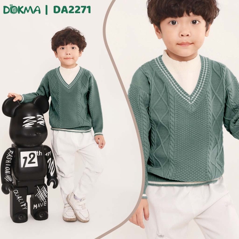 DA2271 Áo len cổ tim dài tay BT