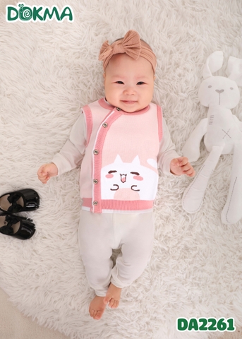DA2261 Áo len Gile cài lệch