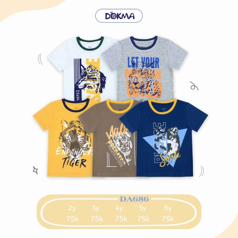 DA686N Áo cổ tròn cộc tay Dokma (2-6T)
