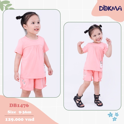 DB1476 Bộ cài vai cộc tay bé gái (18-36M)