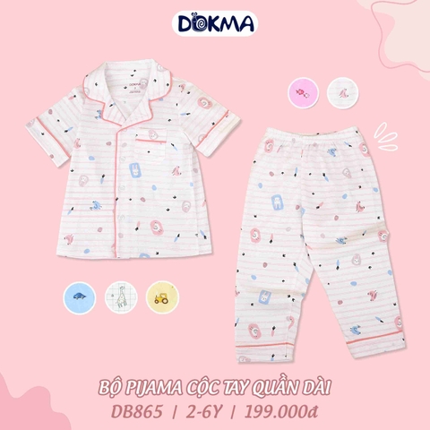 DB865 Bộ pijama cộc tay Dokma (2-6T)