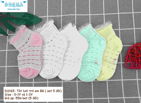 DS165 Tất lưới trẻ em BT ( set 5 đôi)