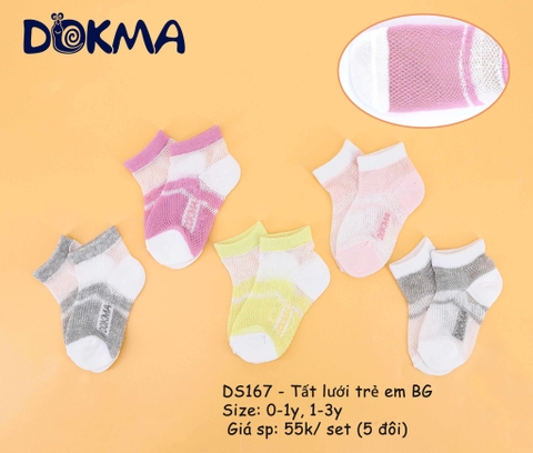 DS167 Tất lưới trẻ em (Set 5 đôi) - Bé gái