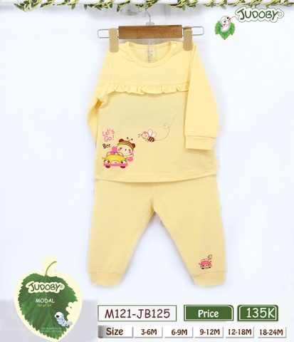 JB125SG Bộ quần áo cài vai dài tay Judoby (6-24M)