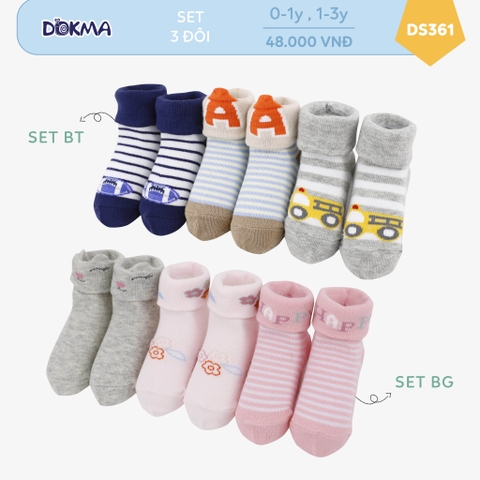 DS361 Tất sơ sinh ( Set 3 đôi )