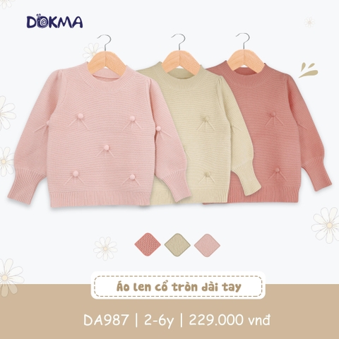 DA987 Áo len dài tay BG (2-6T)
