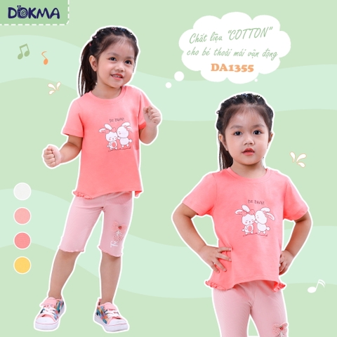 DA1355 Áo cài vai cộc tay bé gái (12-36M)