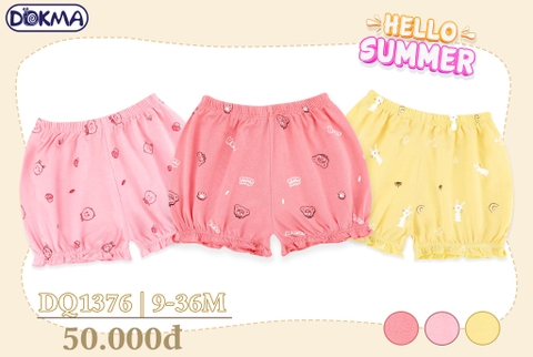 DQ1376 Quần đùi dúm gấu BG (9-36M)