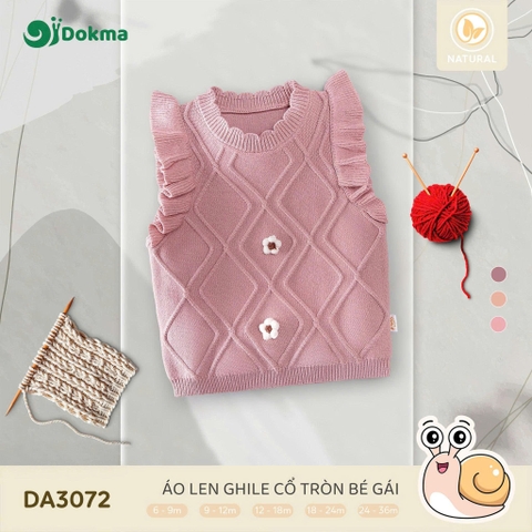Áo len Ghile cổ tròn bé gái
