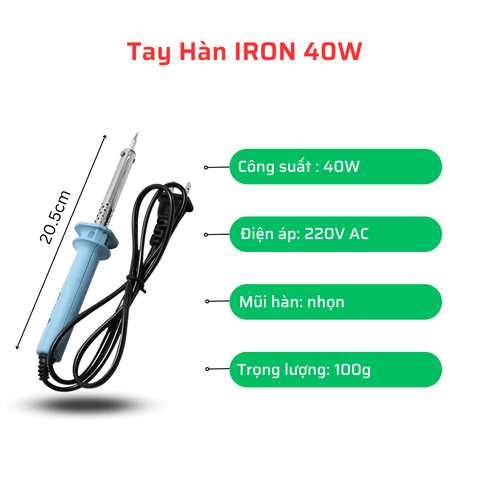 Tay hàn nhiệt không điều chỉnh nhiệt độ