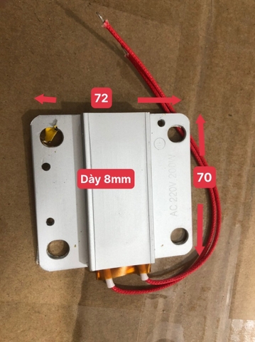 Tấm nhiệt 220V-200W 70x72x8mm