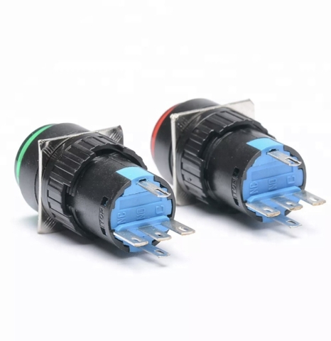 Công tắc phi 16 nhấn giữ có đèn