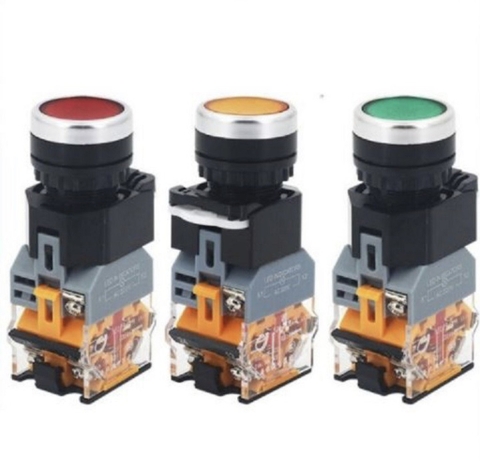 Công tắc nhấn phi 22mm Có đèn