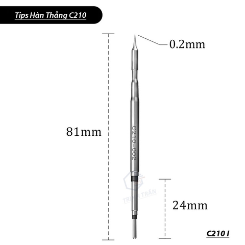 Tips hàn C210 Mũi tiêu chuẩn JBC