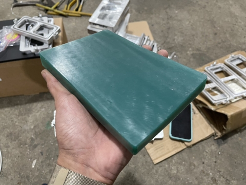 Đệm cao su silicon xanh độ cứng 7.5 165x107x17