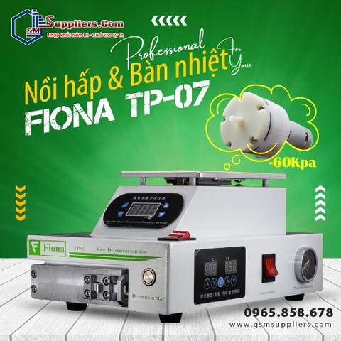 Nồi hấp khử bọt mini liền bàn nhiệt tách kính Fiona TP-07