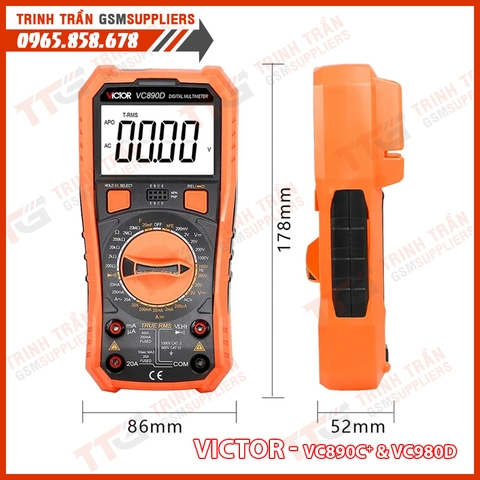 Đồng Hồ Vạn Năng Điện Tử Victor VC890C+/D/E