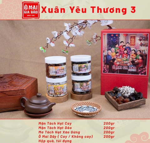 SET QÙA XUÂN YÊU THƯƠNG 3 - Ô MAI GIA BẢO - SET QUÀ TẶNG SANG TRỌNG DÀNH CHO GIA ĐÌNH