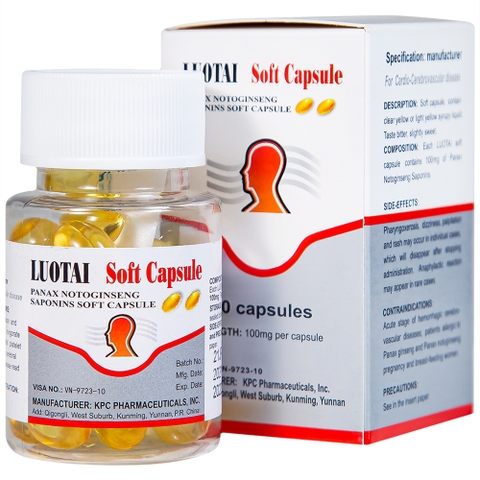 Thuốc Luotai Kunming điều trị đột quỵ, liệt nửa người (30 viên)