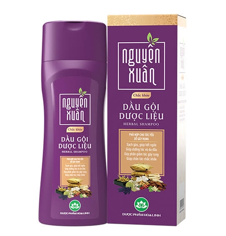 Dầu gội dược liệu Nguyên Xuân chắc khỏe (chai tím)