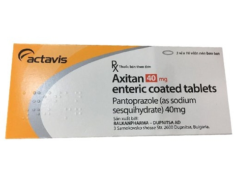 Viên bao tan ở ruột Axitan 40mg điều trị dạ dày (3 vỉ x 10 viên)