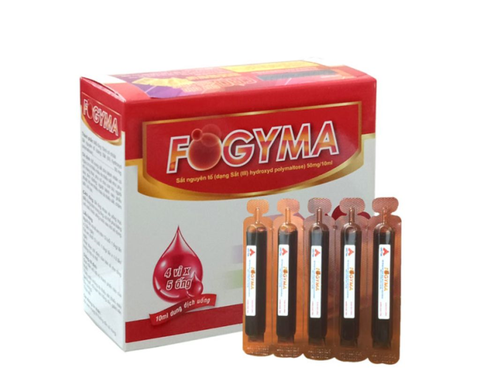 Thuốc Fogyma 50mg|10ml điều trị thiếu máu do thiếu sắt (Hộp 4 vỉ x 5 ống)