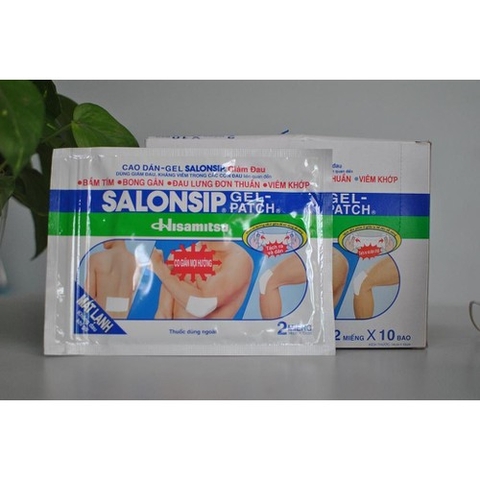 Cao dán giảm đau Salonsip Gel Patch 2 miếng