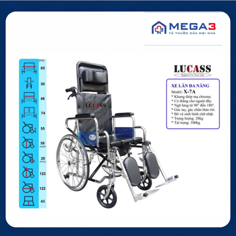 Xe lăn bô ngả X7A NK