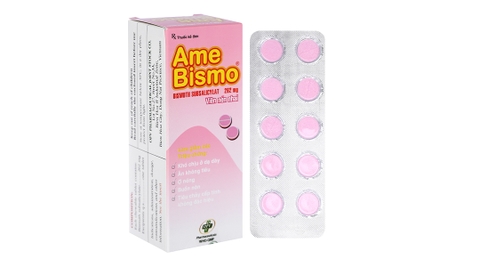 Viên nhai AmeBismo 262mg trị rối loạn tiêu hóa (6 vỉ x 10 viên)