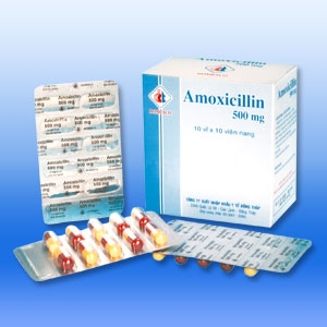 amoxicilin 500mg  hộp 10 vỉ * 10 viên