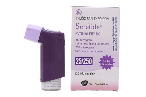 Thuốc xịt điều trị hen Seretide Evohaler 25/250