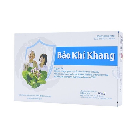 BẢO KHÍ KHANG - GIÚP GIẢM HO, KHÓ THỞ HỘP 2 VỈ X 10 VIÊN