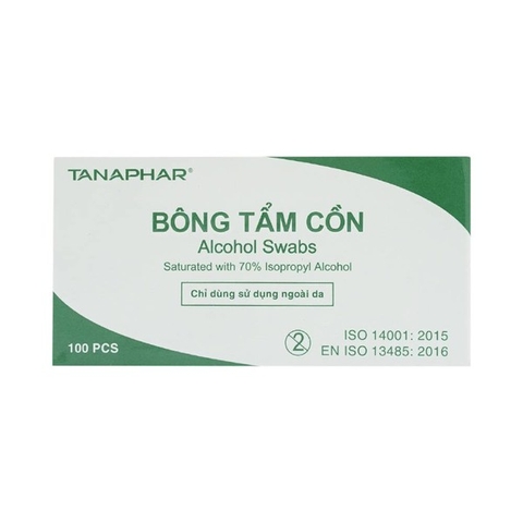 Bông Tẩm Cồn Tanaphar 100 Miếng