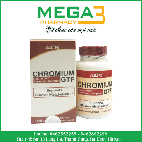 Chromium GTF Aulife phòng biến chứng tiểu đường