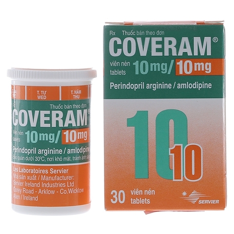 Coveram 10mg/ 10mg lọ 30 viên