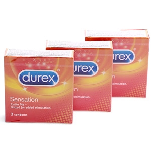 Bao cao su Durex Sensation hộp 3 chiếc