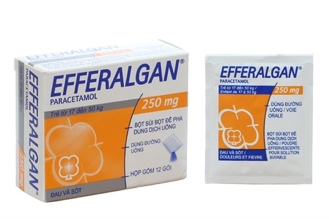 Thuốc giảm đau, hạ sốt trẻ em Efferalgan 250mg 12 gói